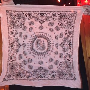 white and black handkerchief